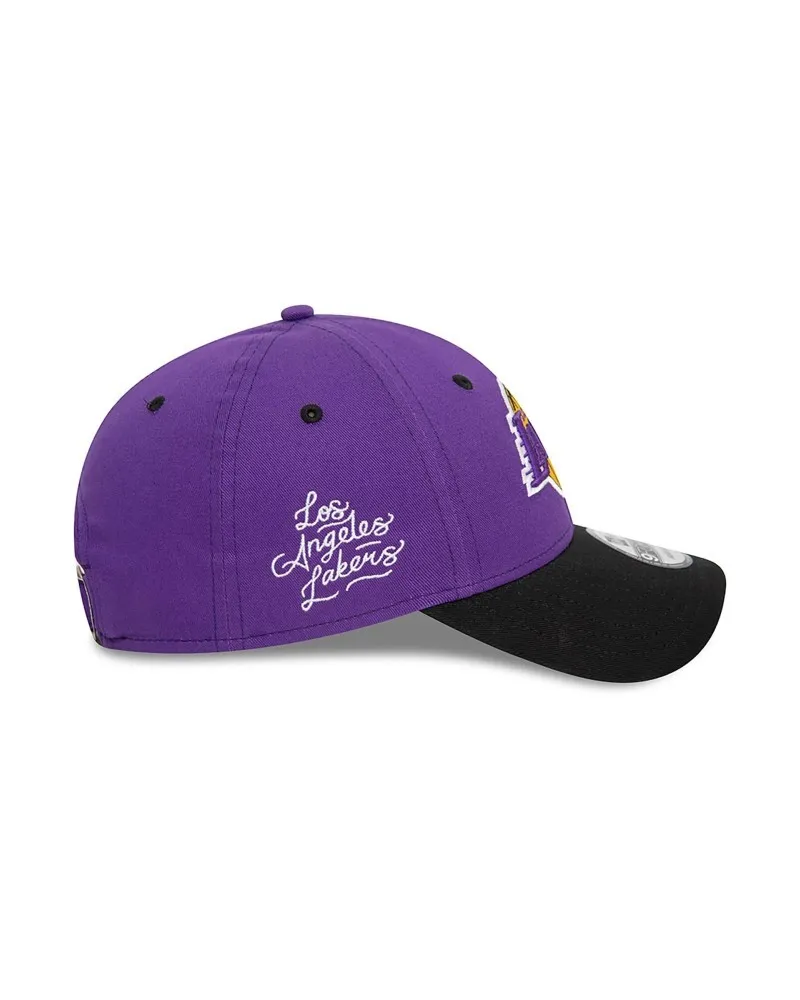 Gorra new era morada lakers side patch 9forty loslak