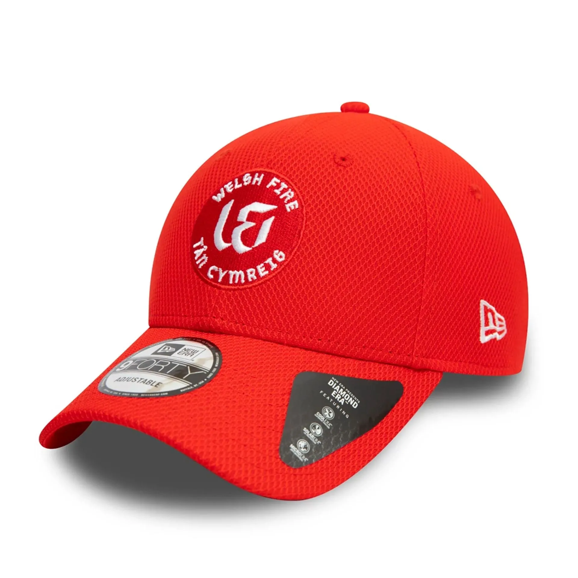 Gorra New Era Welsh Fire The Hundred Diamond Era 9FORTY Rojo