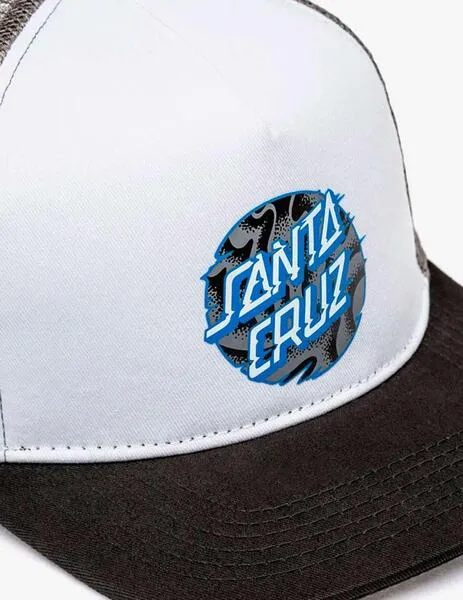 GORRA SANTA CRUZ VIVID SLICK DOT MESHBACK  WHITE/GREY