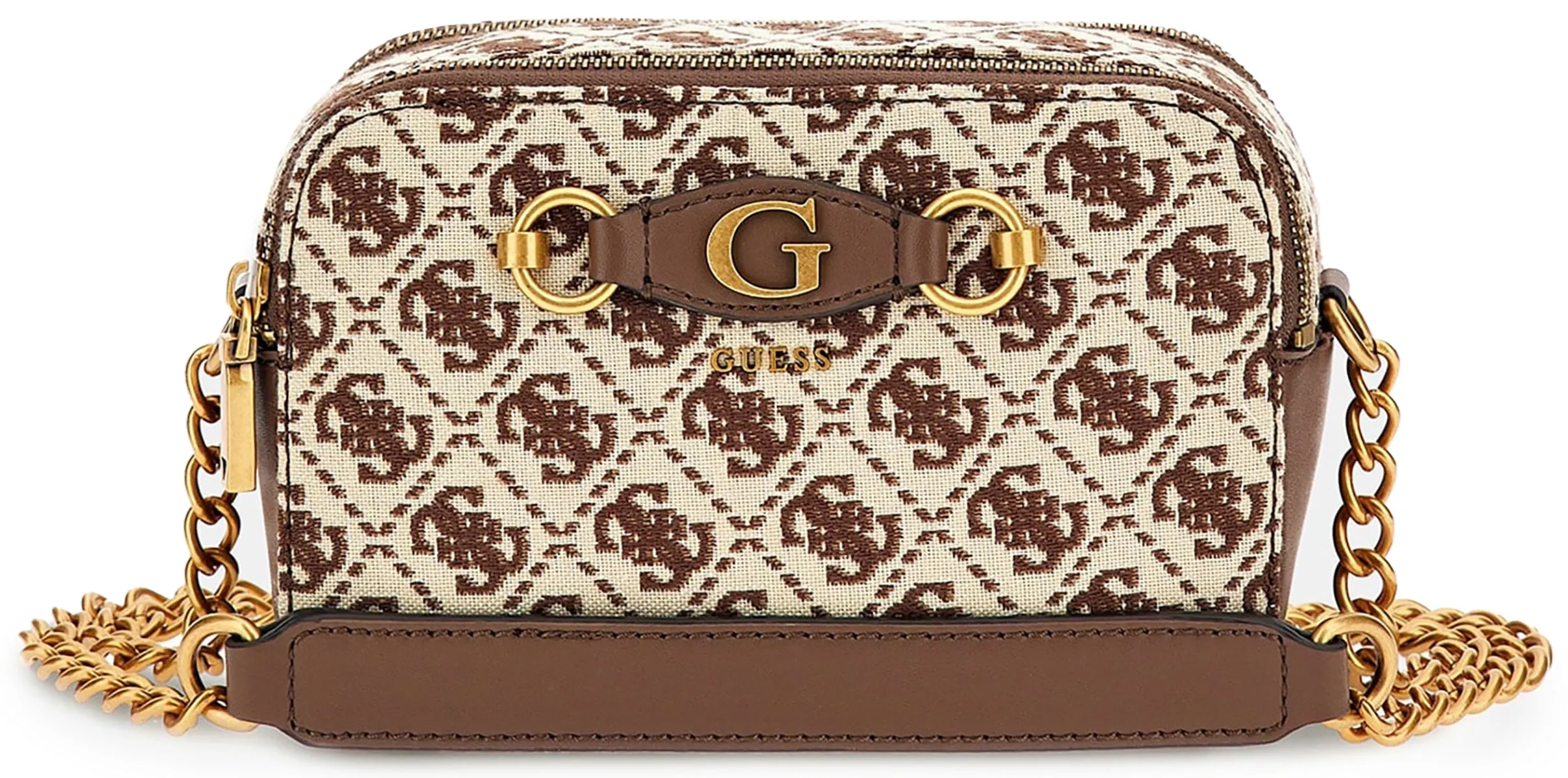 Guess Izzy Bolso para cámara con logo 4G en sintético para mujer en marrón multi
