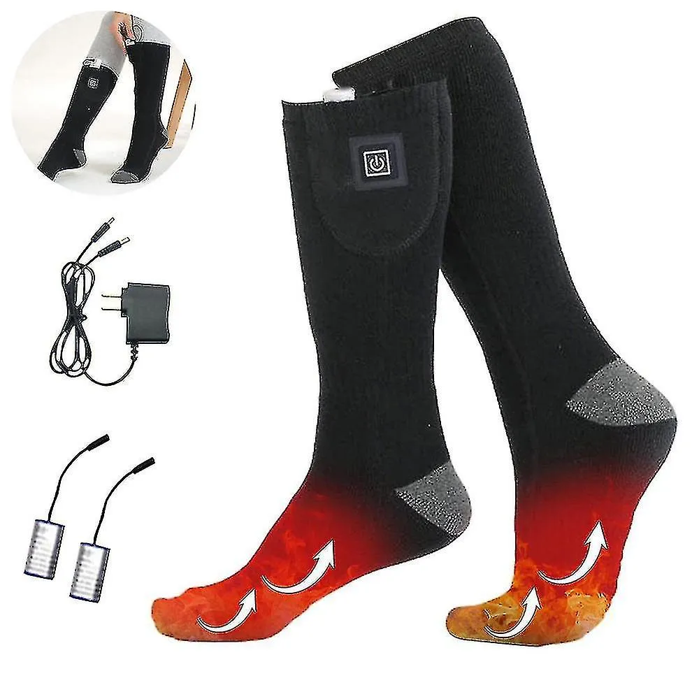 Heated Socks Rechargeable Electric Battery Unisex Thermal Foot Warmer