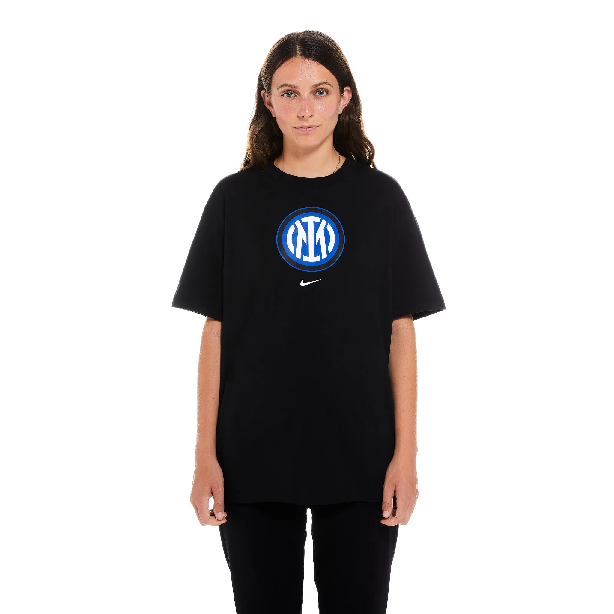 IM NIKE CAMISETA MUJER LOGOTIPO ESCUDO NEGRO