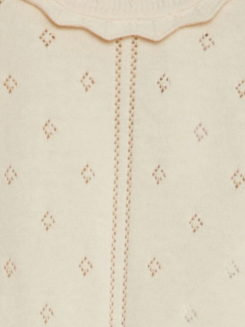 JERSEY CALADO CON MANGA ABULLONADA  BLANCO