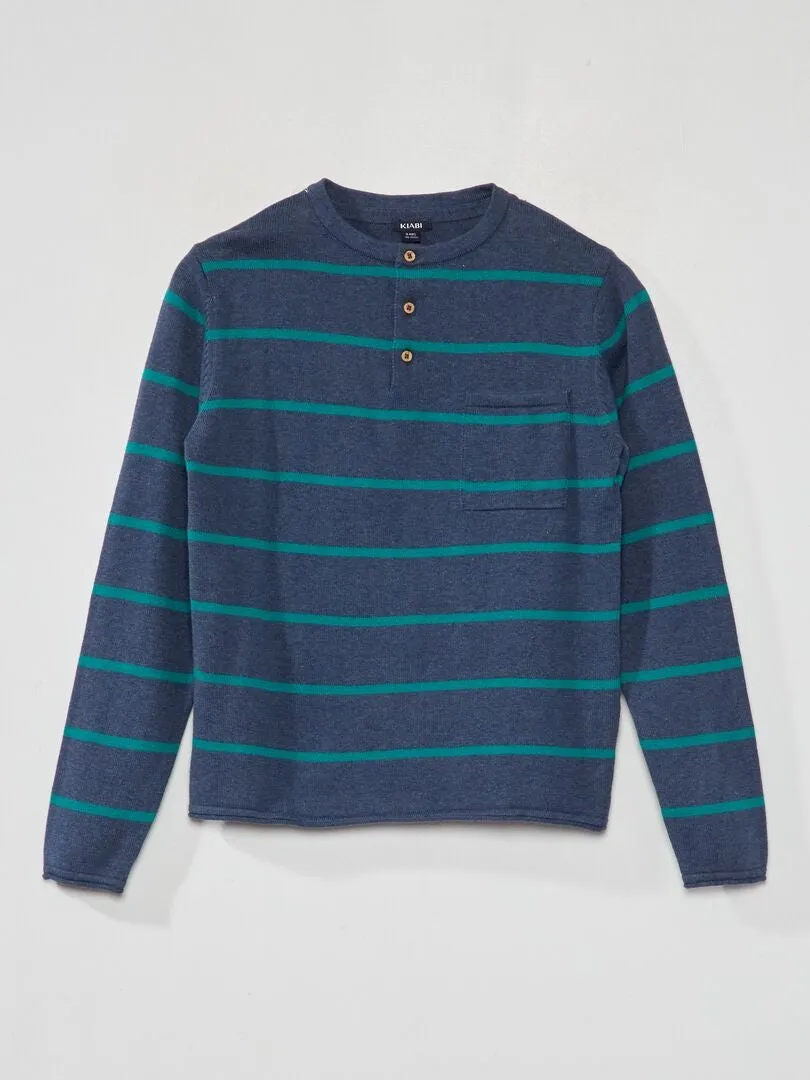 JERSEY LIGERO DE CUELLO PANADERO  VERDE