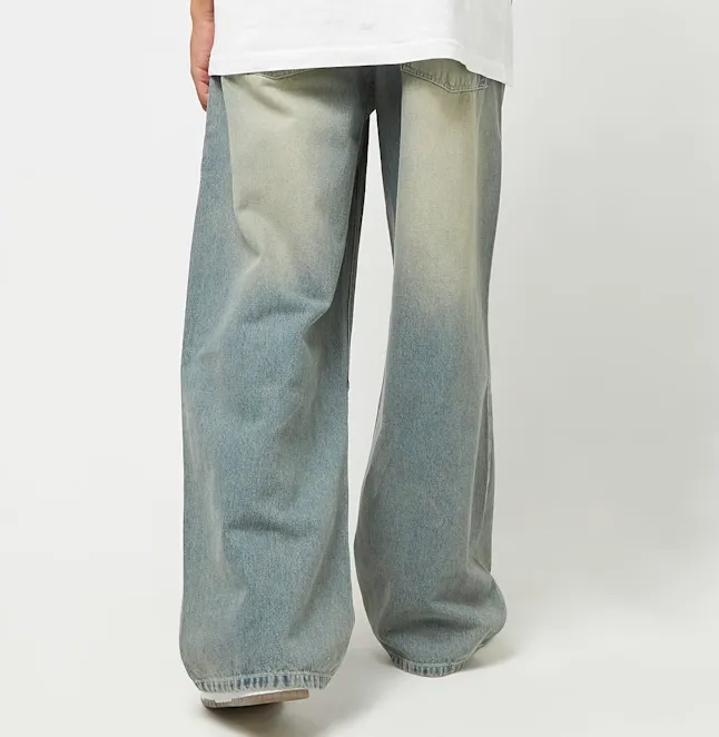 karl kani pantalon denim baggy pant blue sand