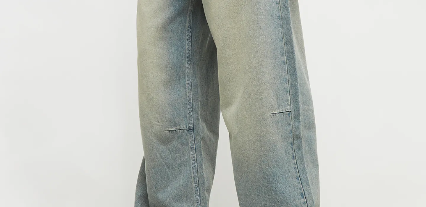 karl kani pantalon denim baggy pant blue sand