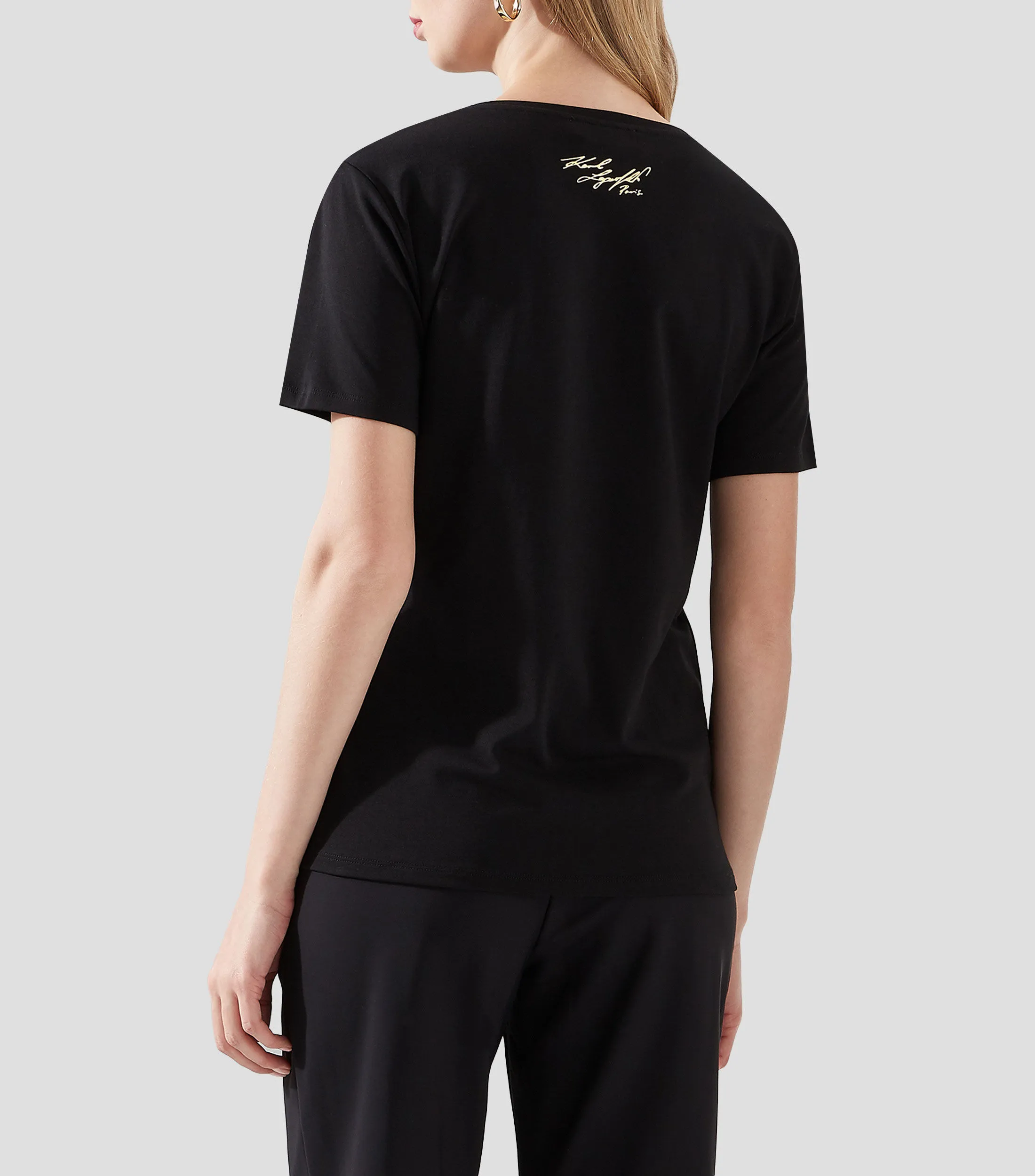 Karl Lagerfeld Playera cuello redondo manga corta estampada Mujer