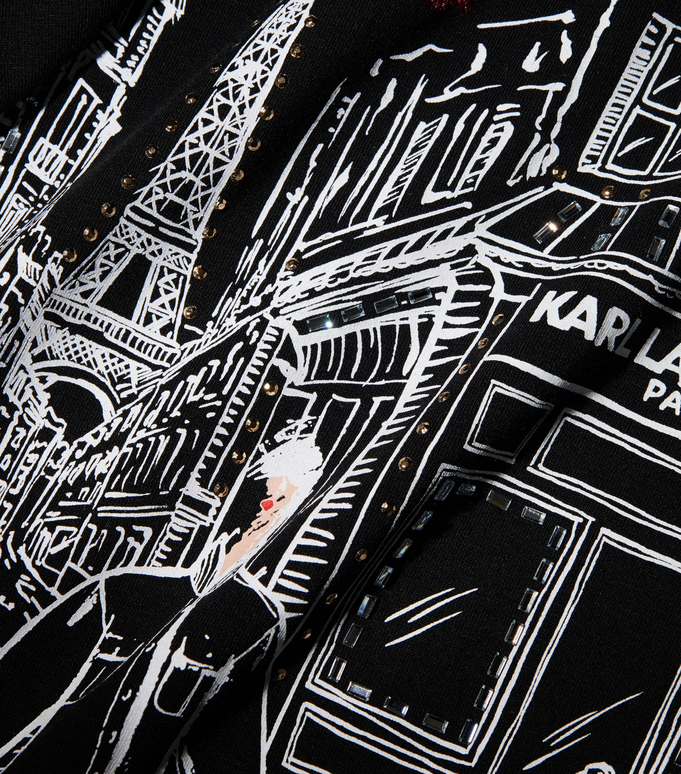 Karl Lagerfeld Playera cuello redondo manga corta estampada Mujer
