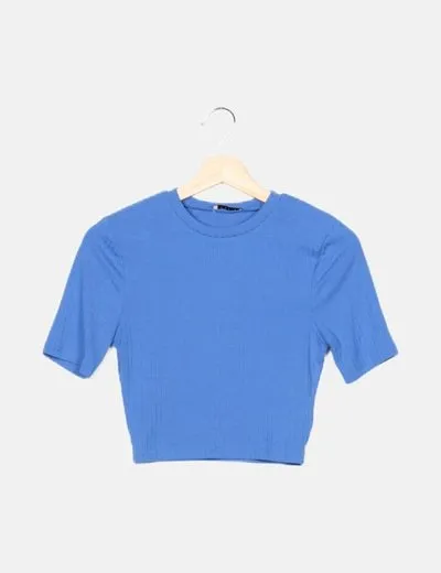 Loavies Camiseta canalé azul klein