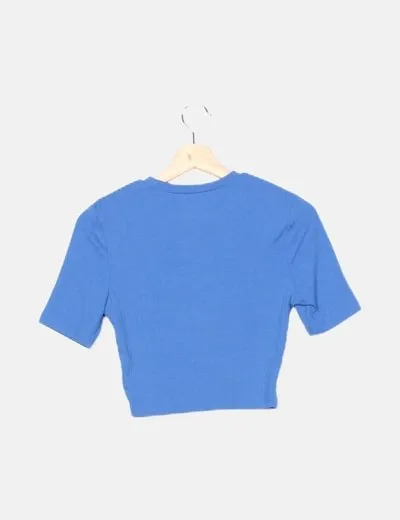 Loavies Camiseta canalé azul klein