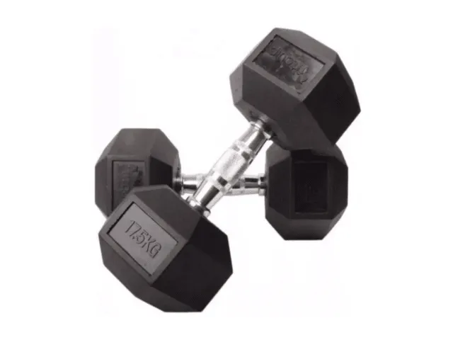 MANCUERNAS PESAS HEXAGONAL GOMA  ENGOMADA 20KG CPD45