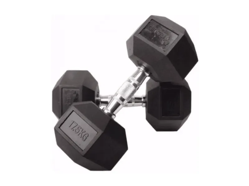 MANCUERNAS PESAS HEXAGONAL GOMA  ENGOMADA 20KG CPD45