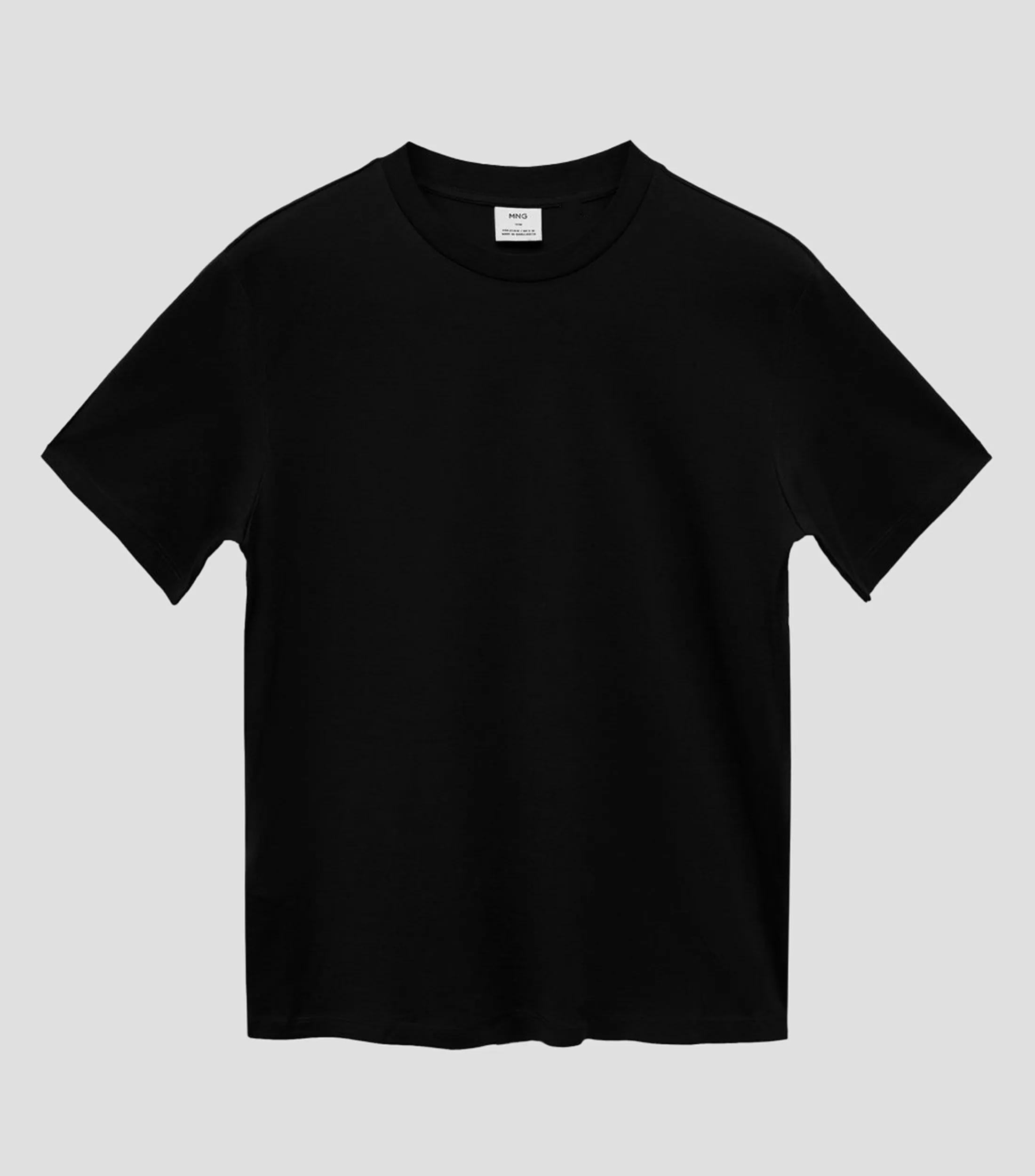 Mango Playera cuello redondo manga corta lisa Hombre