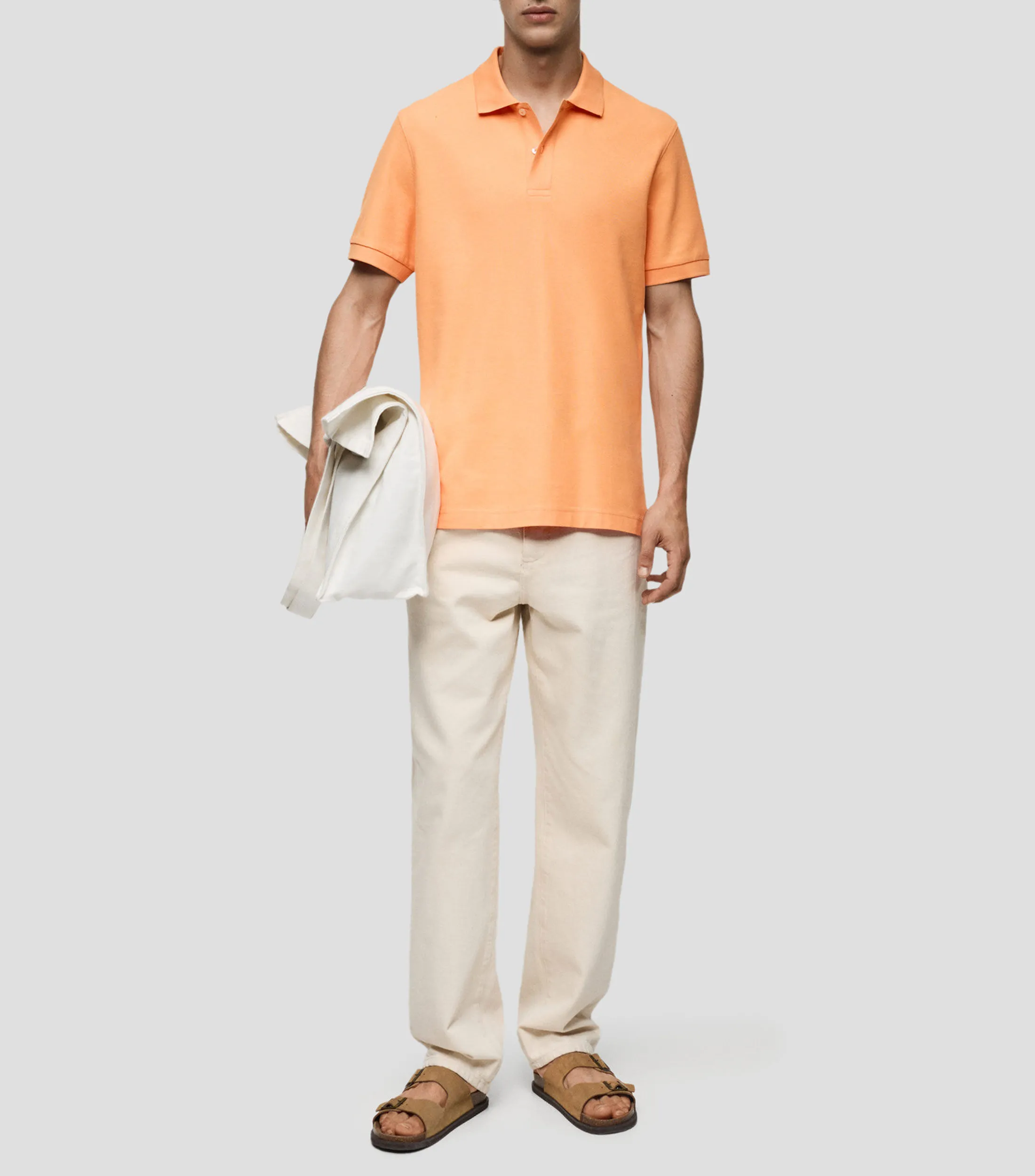 Mango Playera tipo polo con manga corta Hombre
