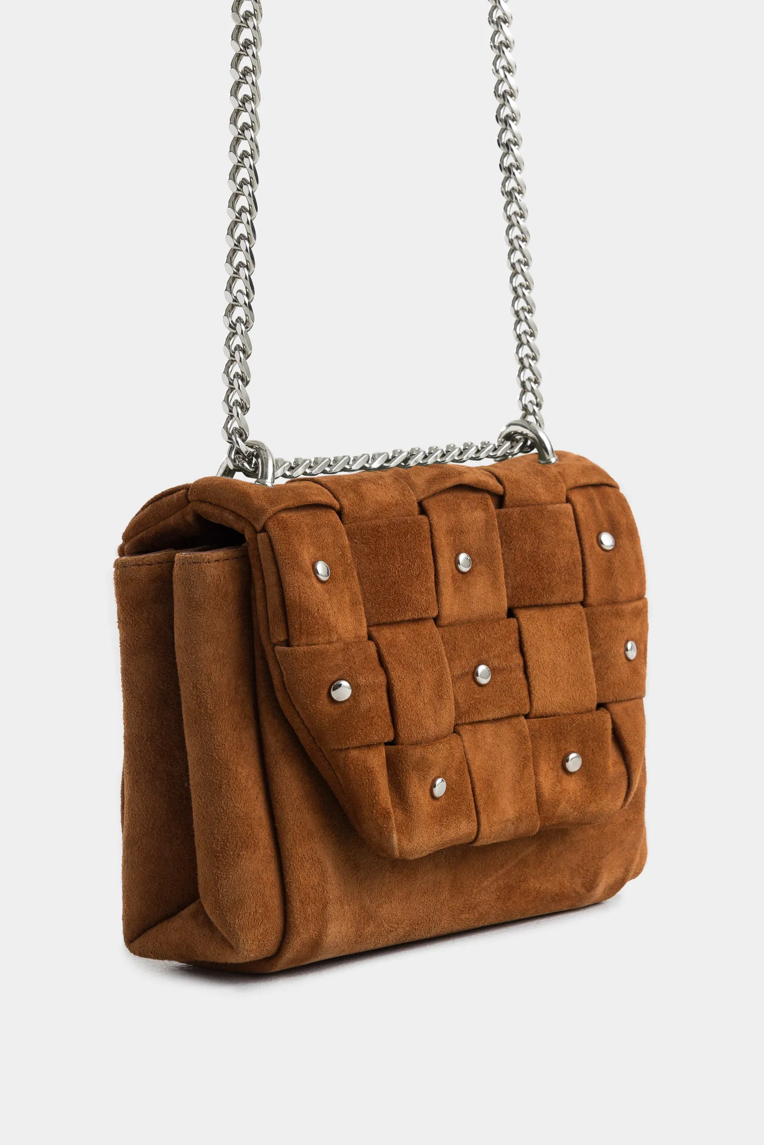 Manos libres mini lili de cuero gamuza para mujer taches decorativos