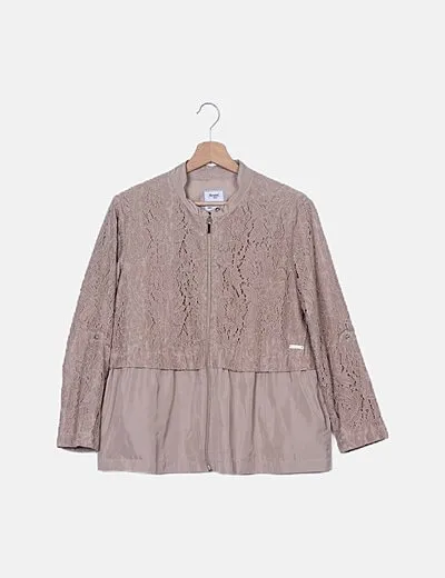 Mayoral Chaqueta beige combinada