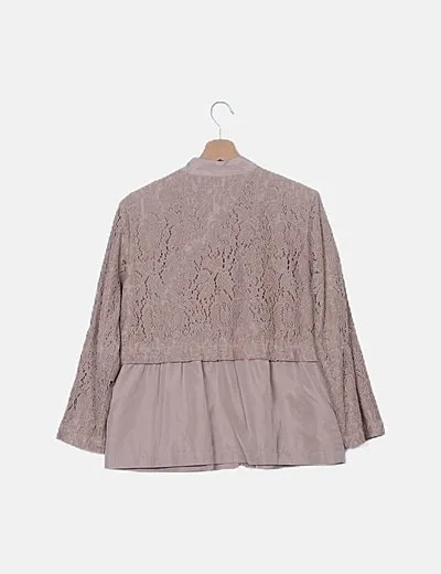 Mayoral Chaqueta beige combinada