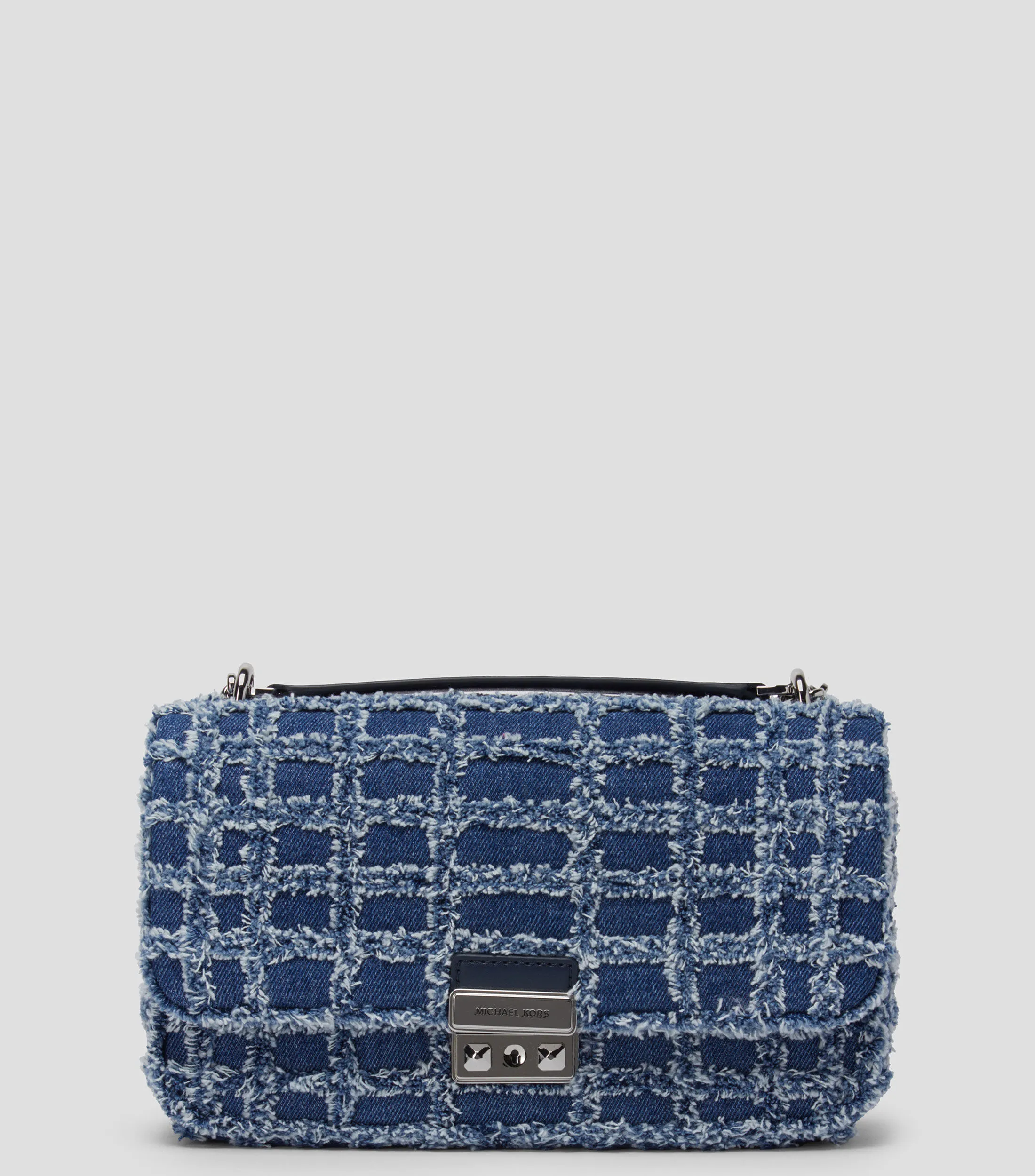 Michael Kors Bolso shoulder Azul texturizado Mujer