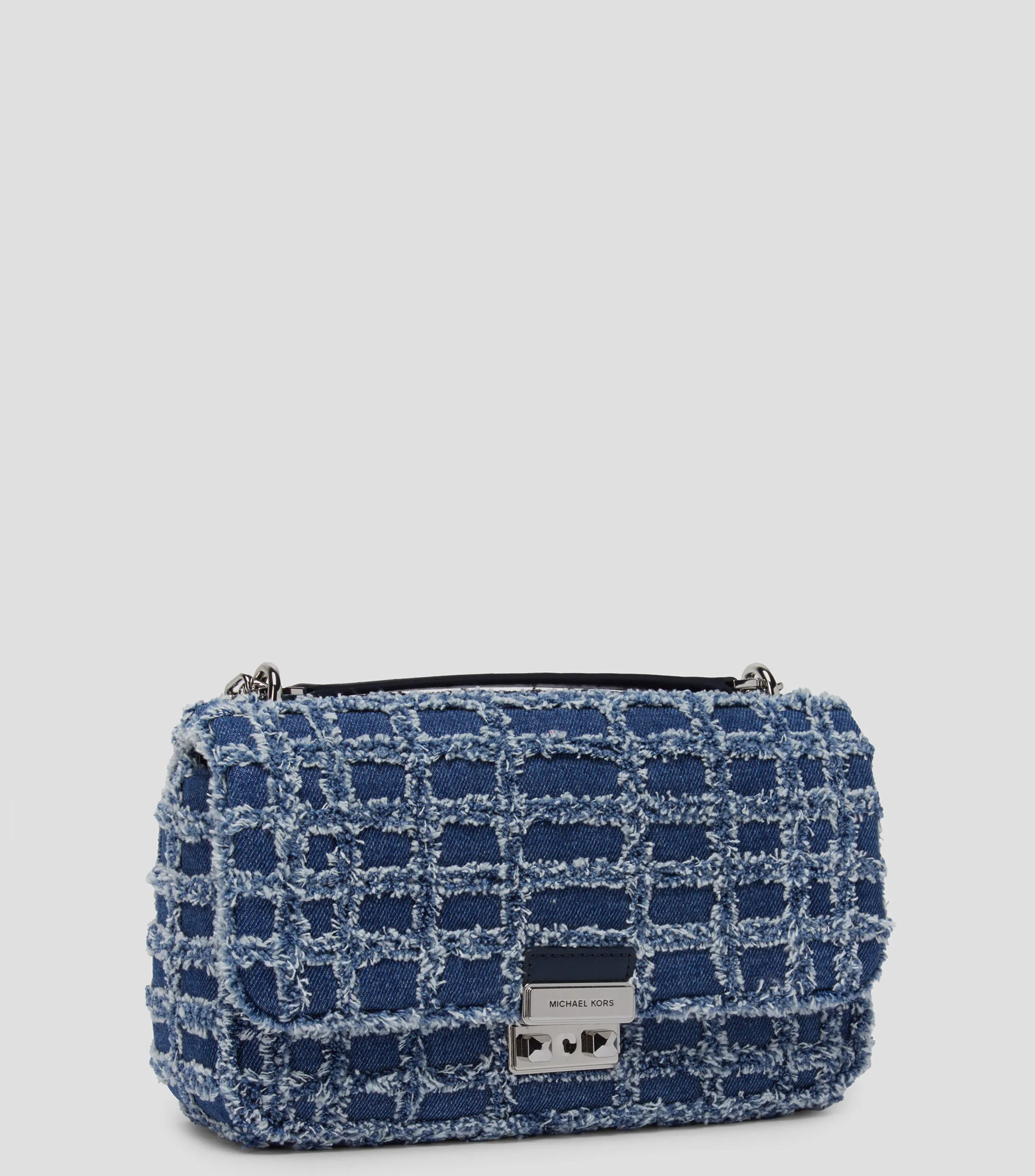 Michael Kors Bolso shoulder Azul texturizado Mujer