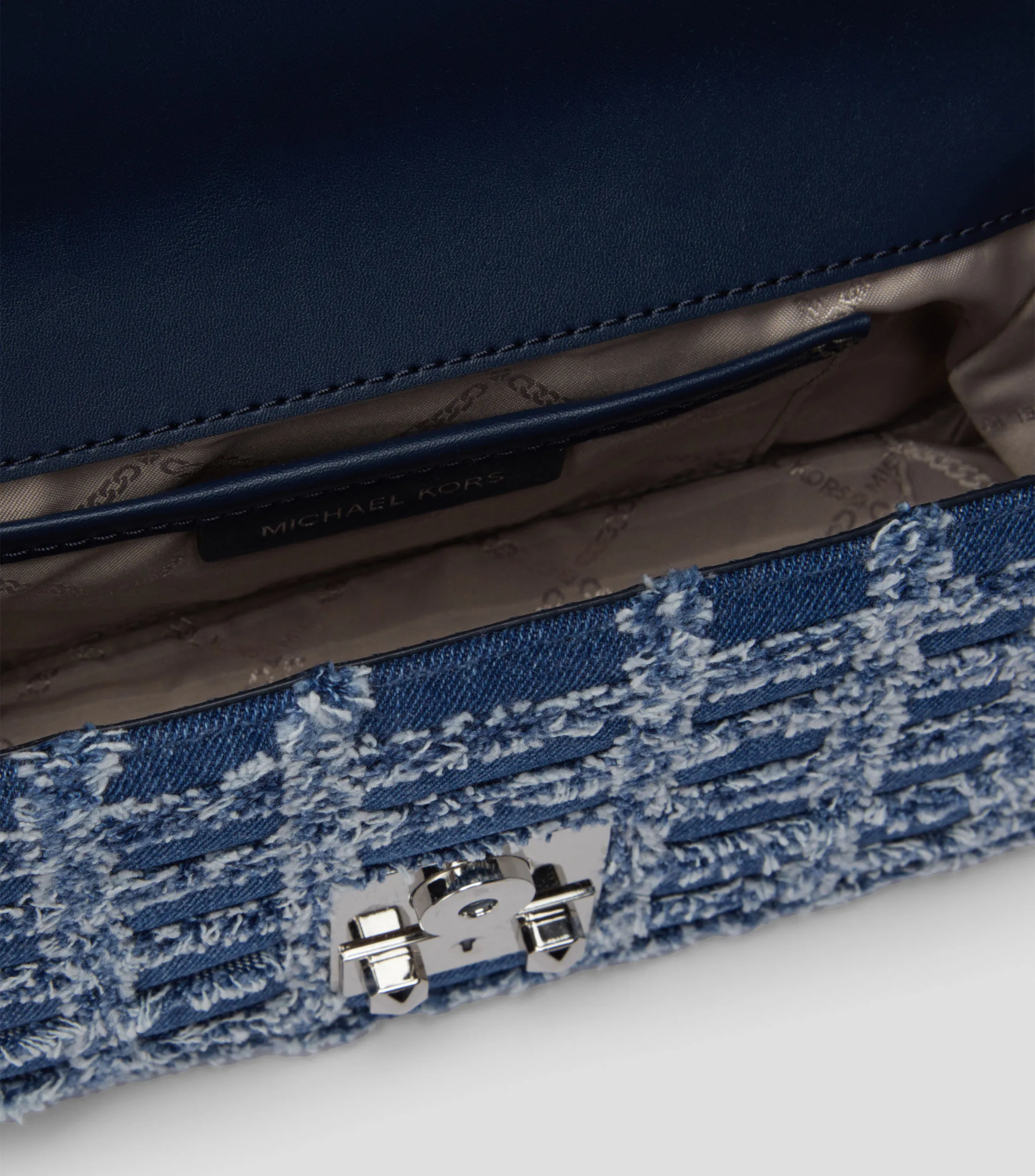 Michael Kors Bolso shoulder Azul texturizado Mujer