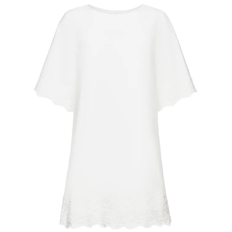 MINIVESTIDO BORDADO DE MANGA ACAMPANADA MUJER ESPRIT