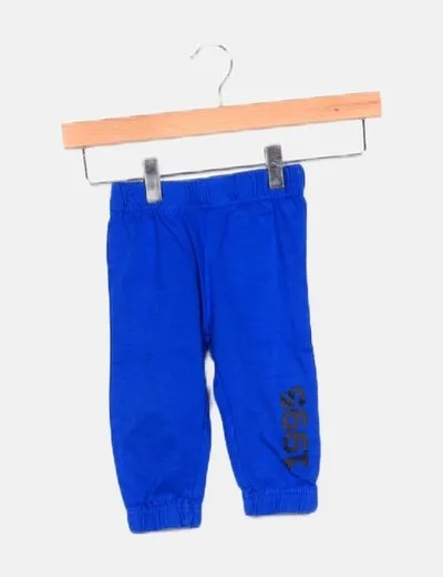 MO Kids Pantalón baggy azul klein
