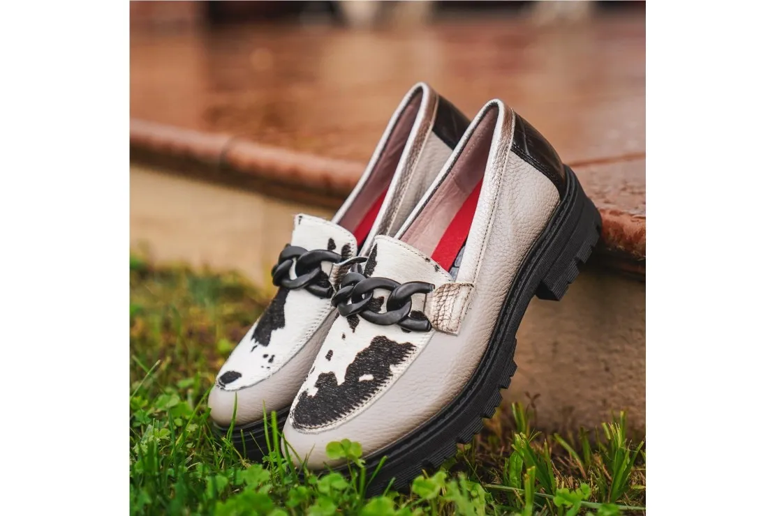 Mocasin de Cadena Mujer Gris Luka Nival