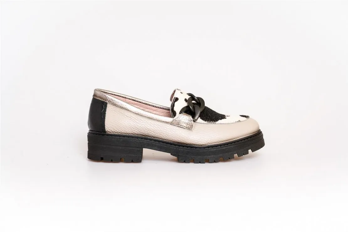 Mocasin de Cadena Mujer Gris Luka Nival