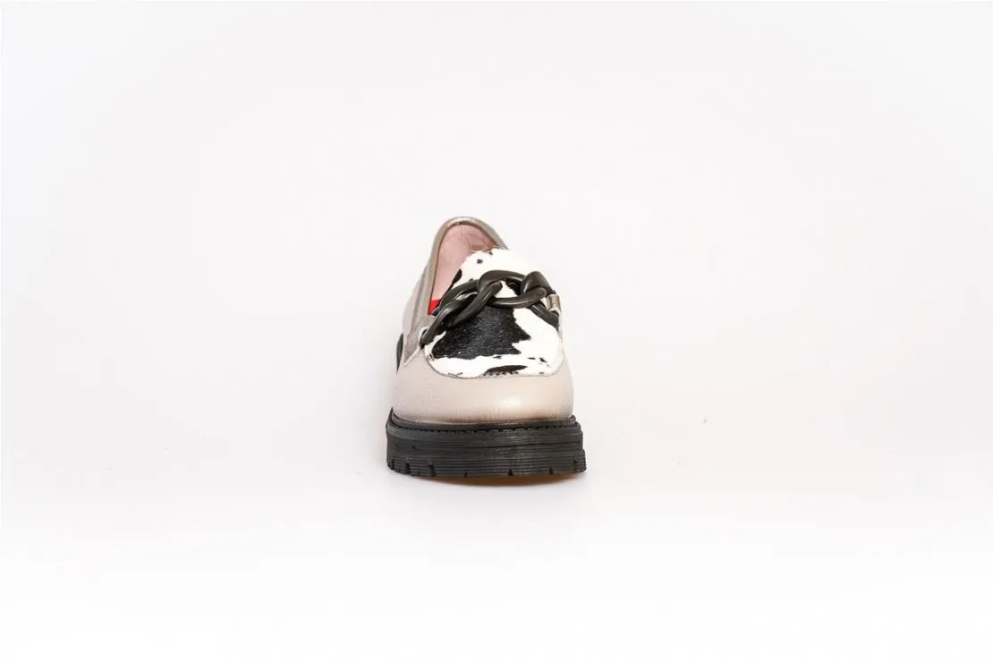Mocasin de Cadena Mujer Gris Luka Nival