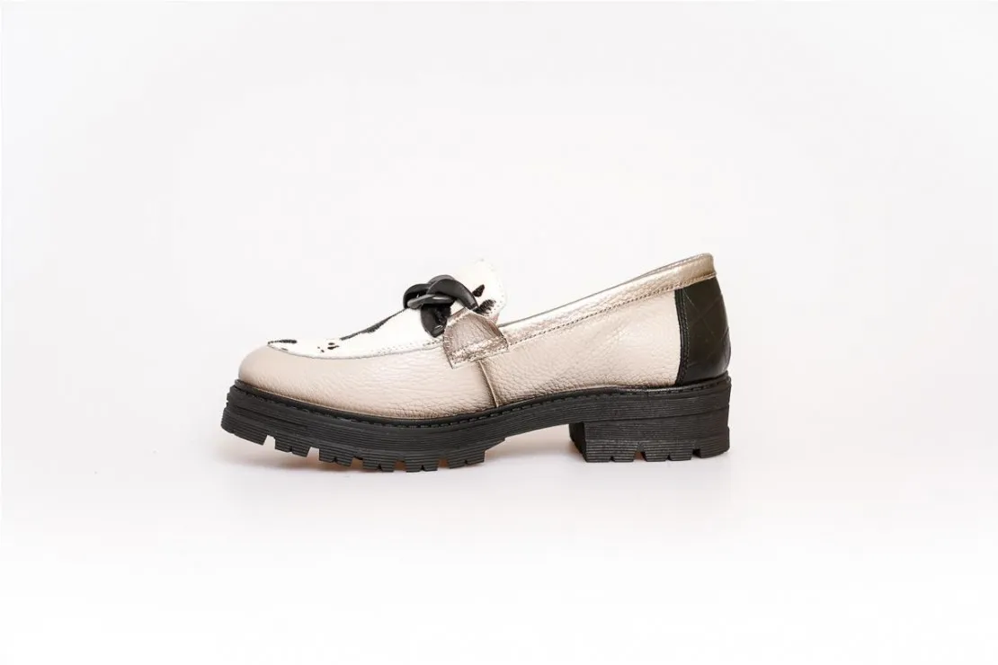Mocasin de Cadena Mujer Gris Luka Nival