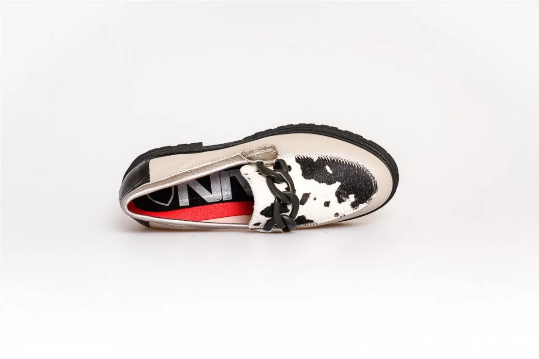 Mocasin de Cadena Mujer Gris Luka Nival