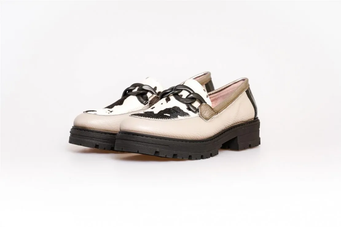 Mocasin de Cadena Mujer Gris Luka Nival