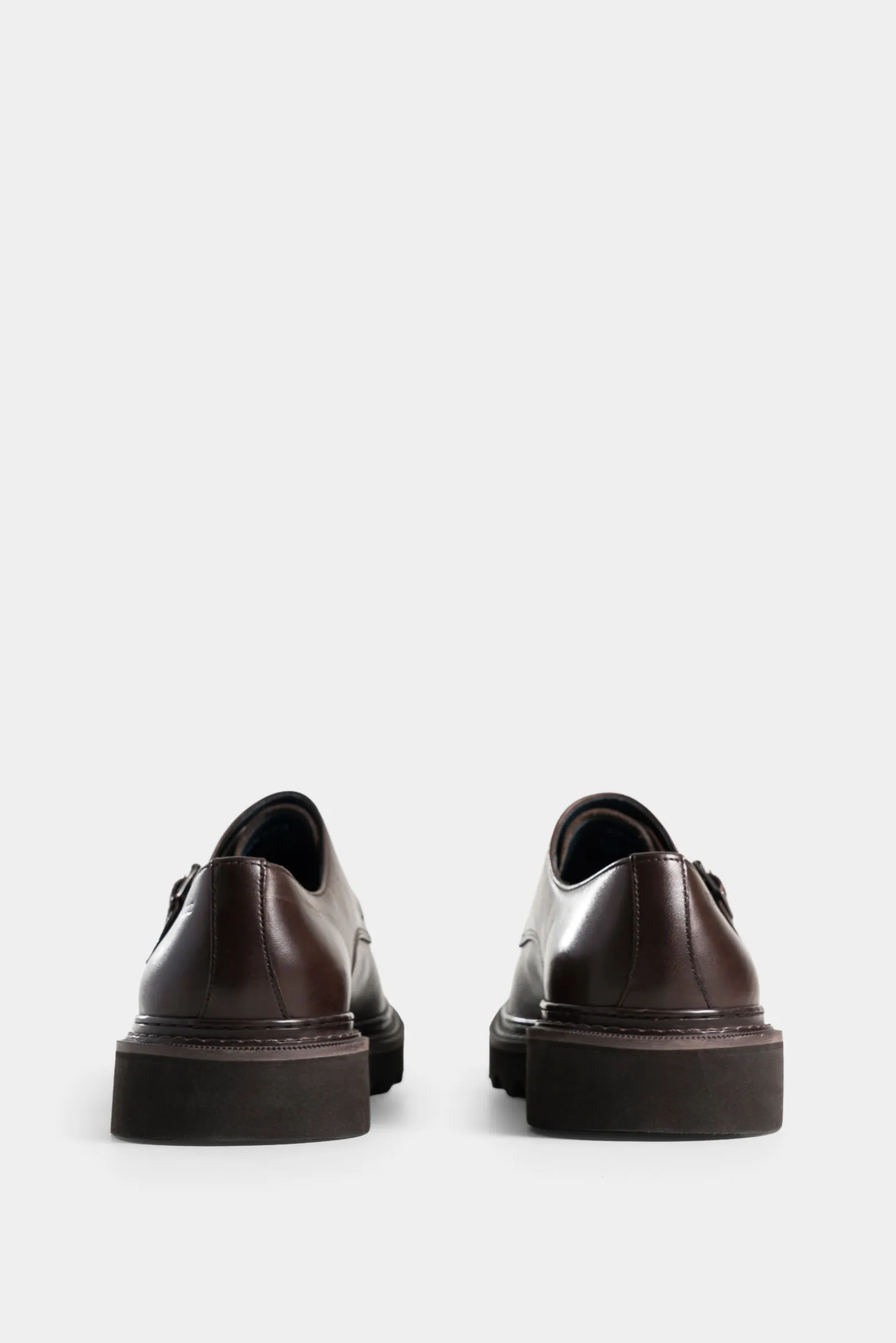 Mocasines loira de cuero para hombre silueta monkstrap