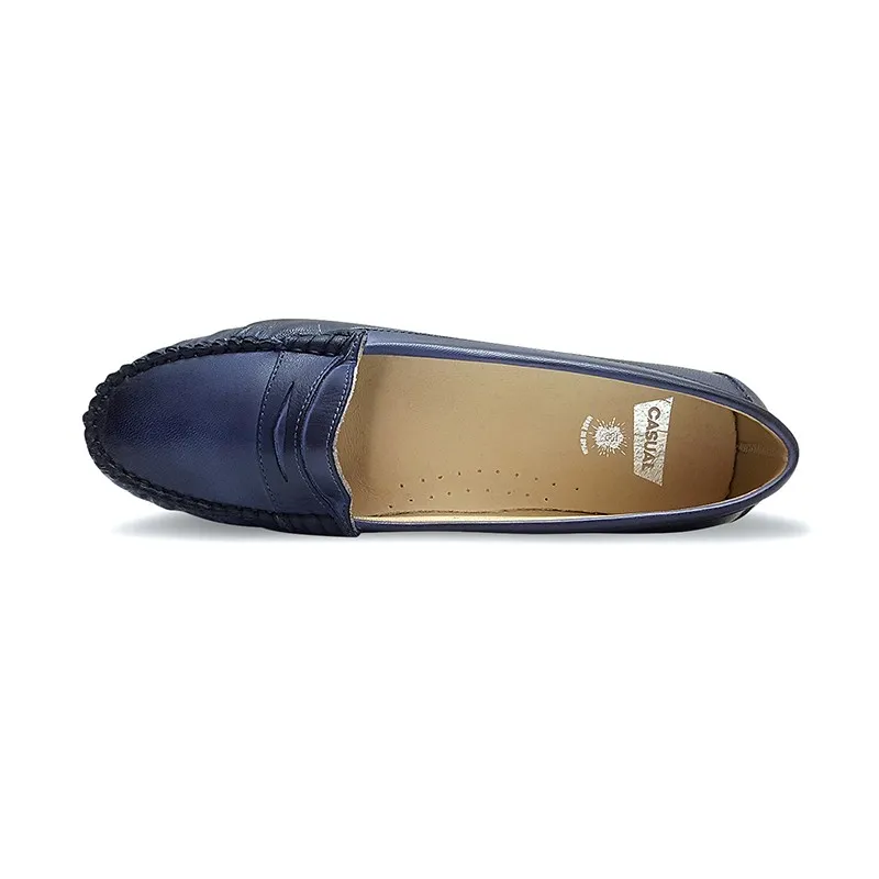 Mocasines Mujer Piel Blanda 903CA Marino, de Casual