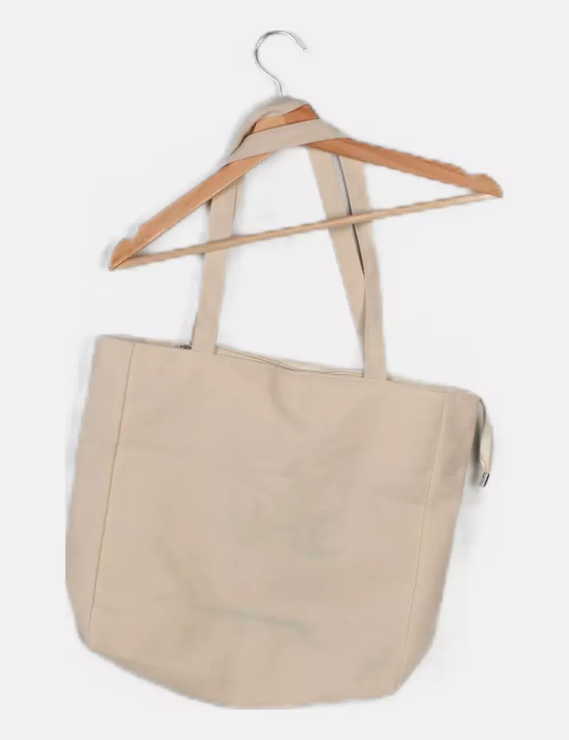 NoName Bolso beige bordado