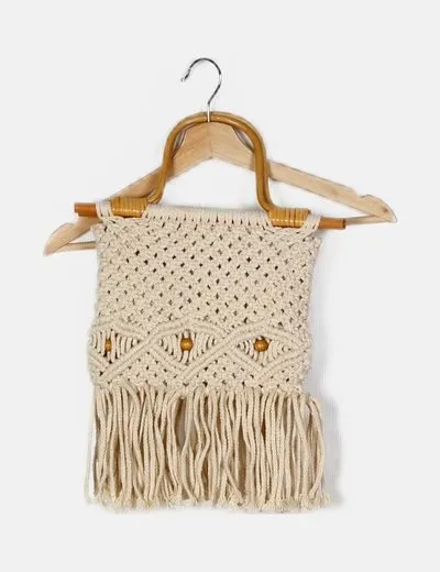 NoName Bolso ganchillo beige
