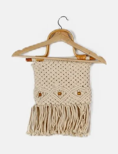 NoName Bolso ganchillo beige