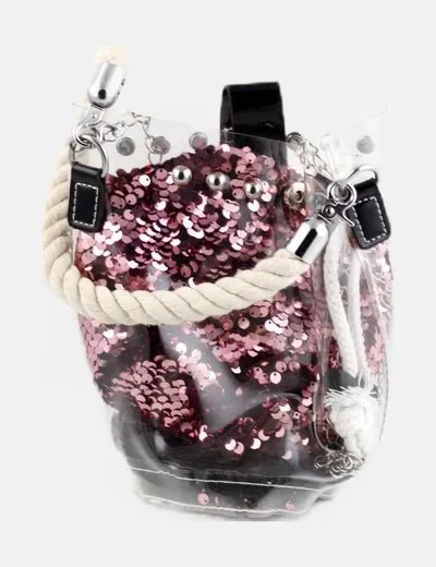 NoName Bolso transparente lentejuelas