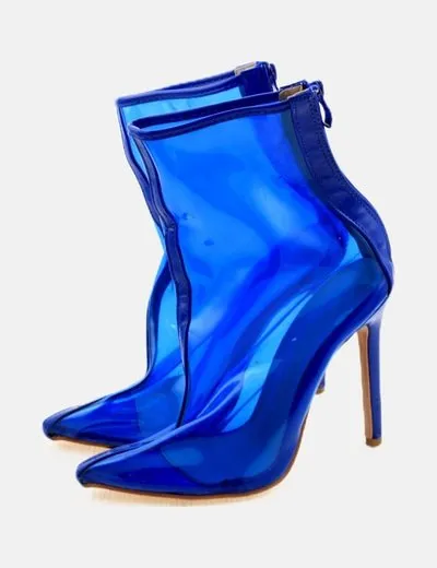 NoName Bota vinilo azul klein