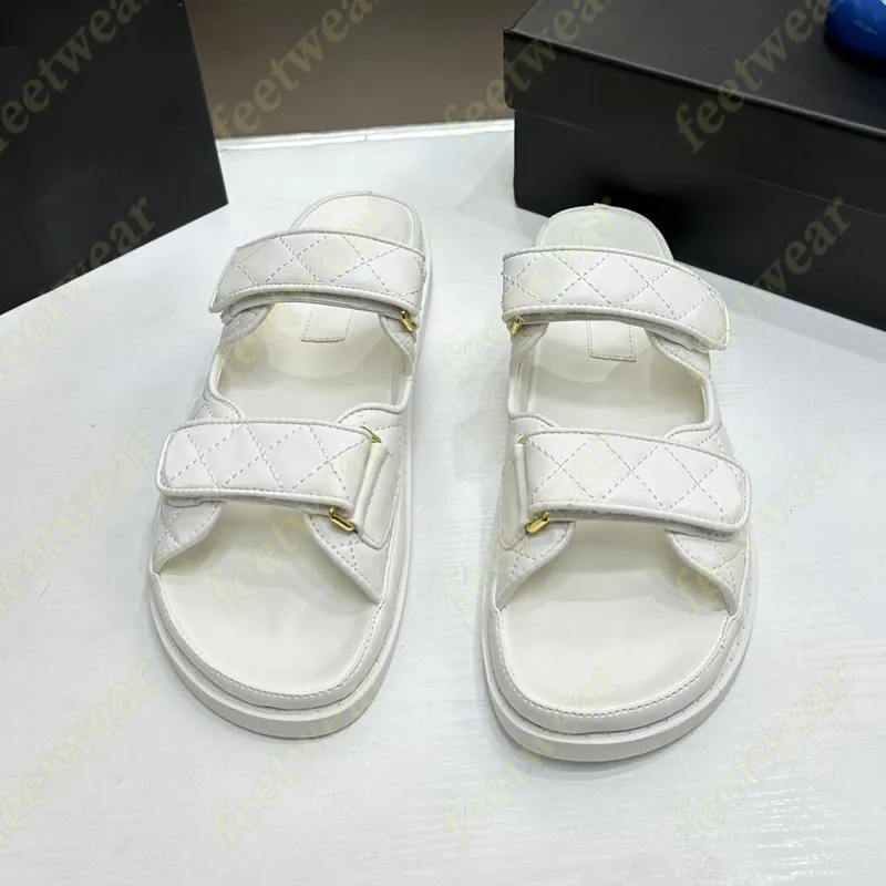 Nuevas sandalias de diseñador entrelazado c gancho bucle toboganado toboganes sándalo negros beige acolchado tela rosa zapatilla