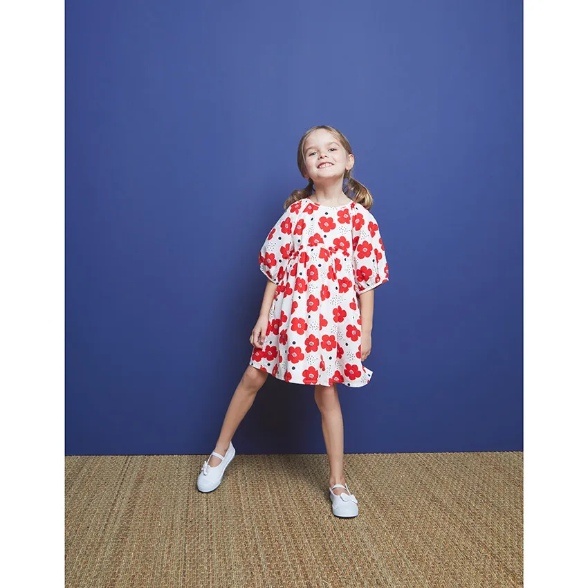 Orchestra Vestido manga 3/4 print flores