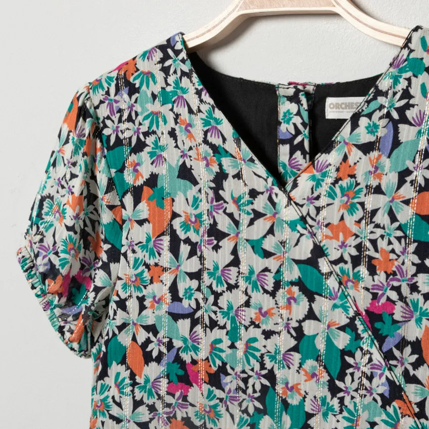 Orchestra Vestido manga corta print flores