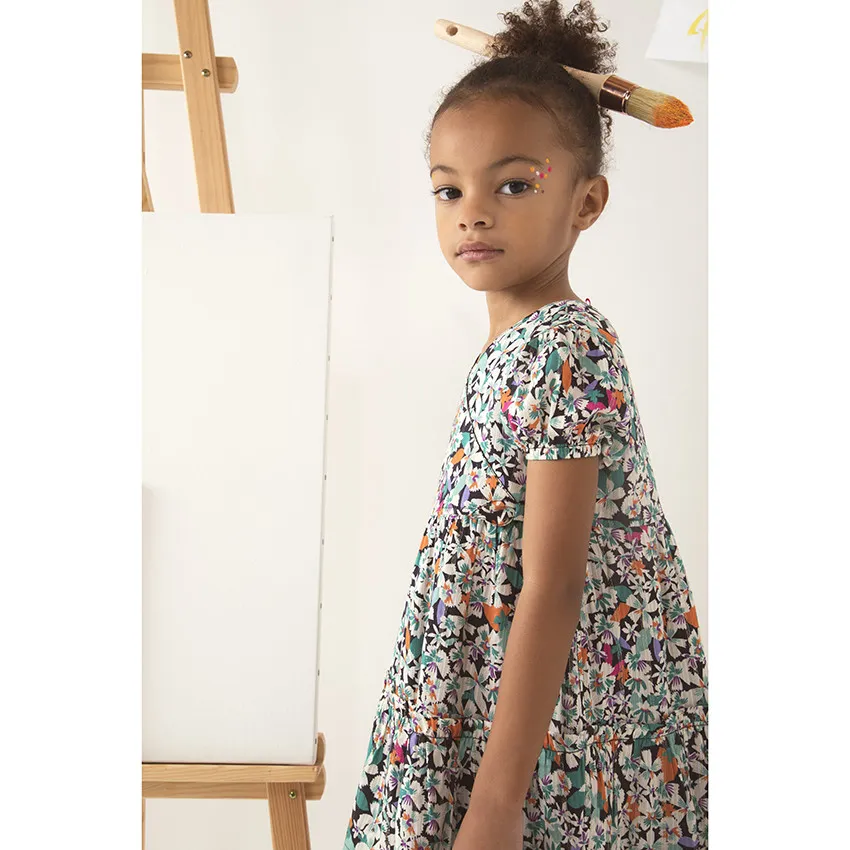 Orchestra Vestido manga corta print flores