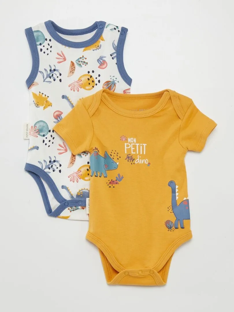 PACK DE 2 BODIES 'PETIT BEGUIN'  AMARILLO