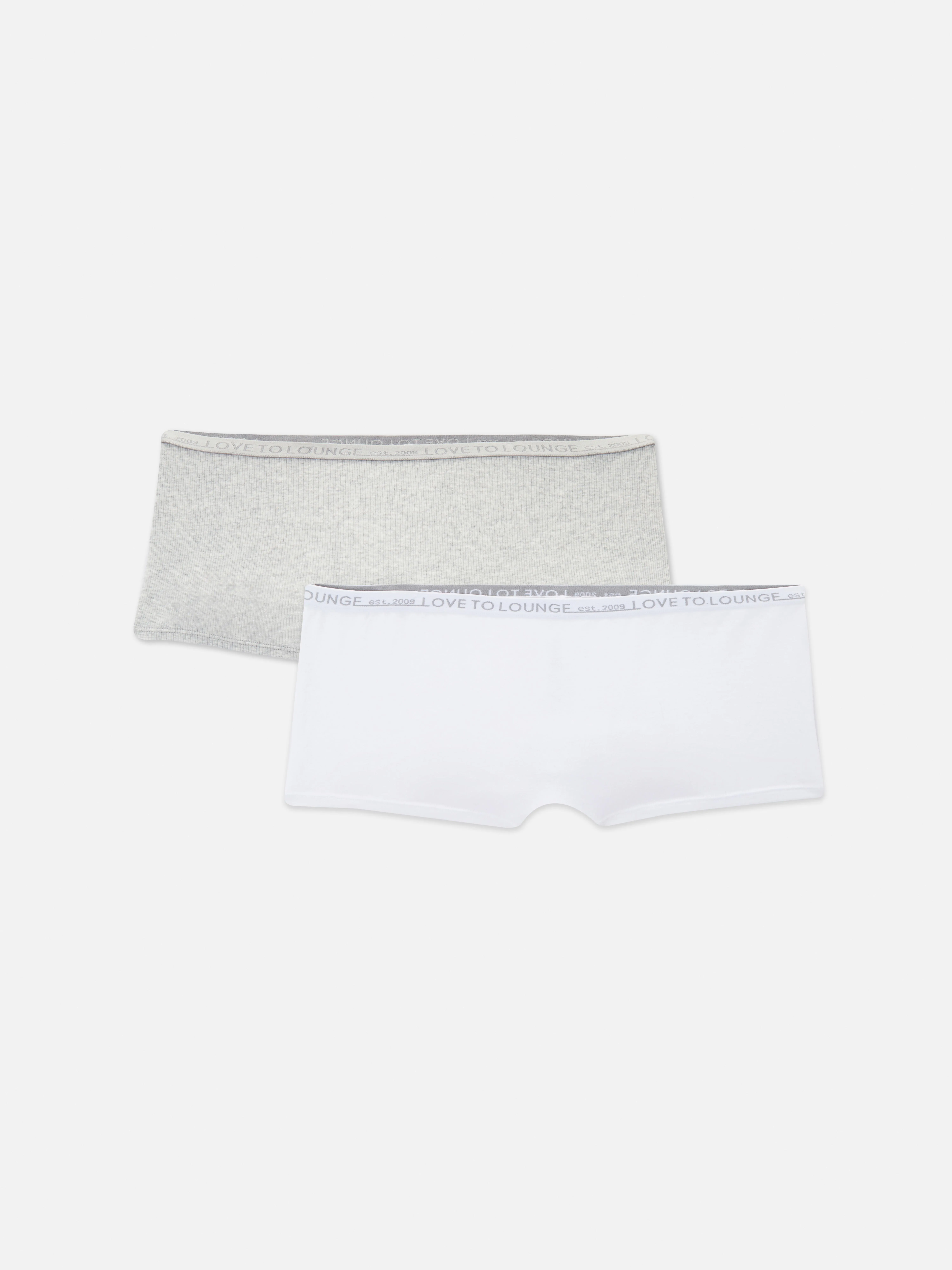 Pack de 2 braguitas de talle bajo tipo bóxer