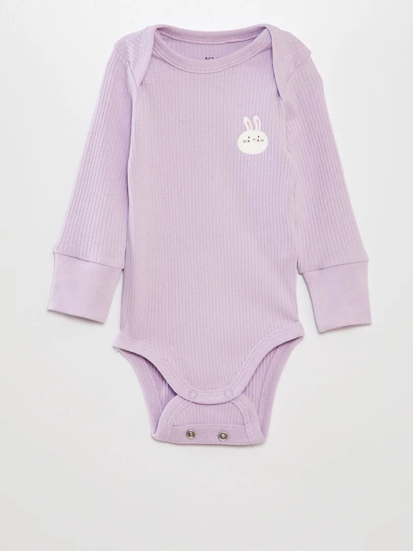 PACK DE BODIS DE MANGA LARGA  PURPURA