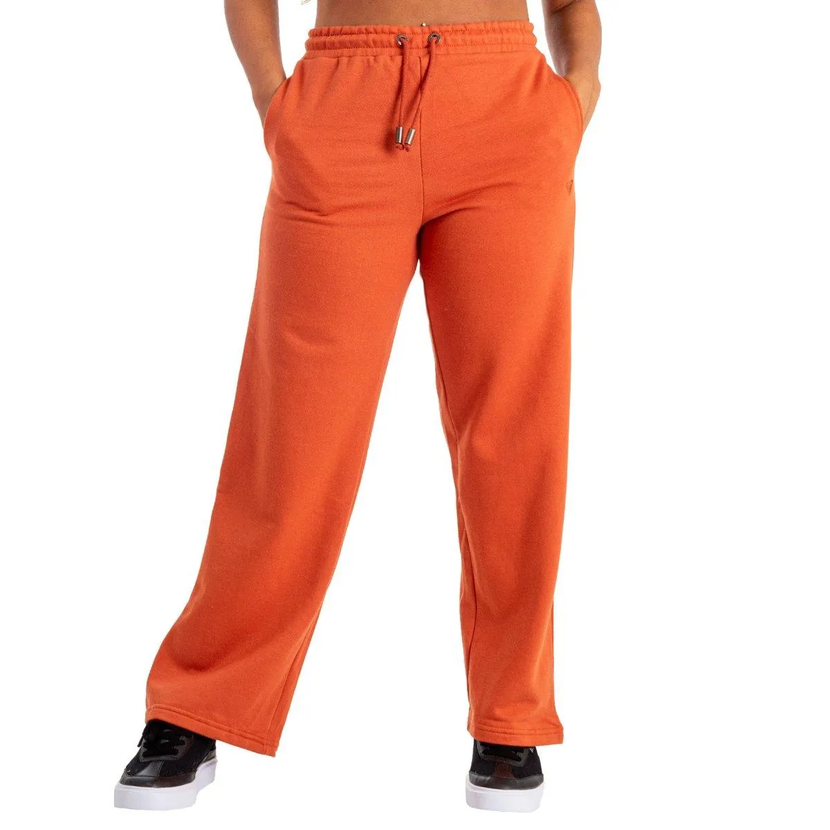 Pantalon Buzo Roxy Basic Logo Oversized Ladrillo