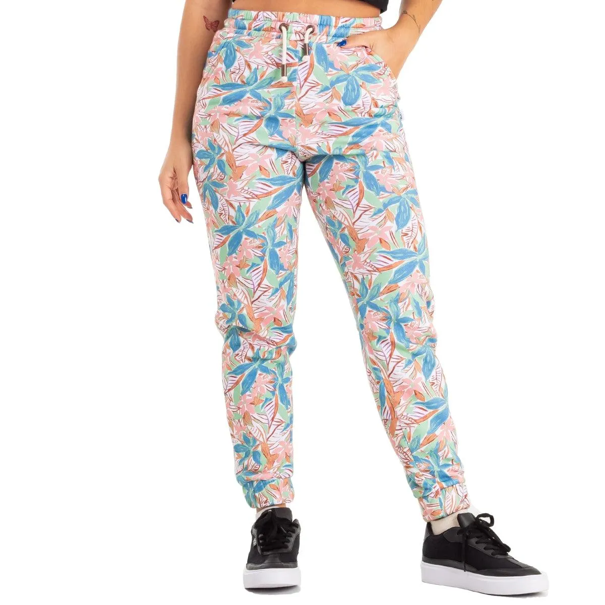 Pantalon Buzo Roxy Off The Beach Les Fleurs Celeste