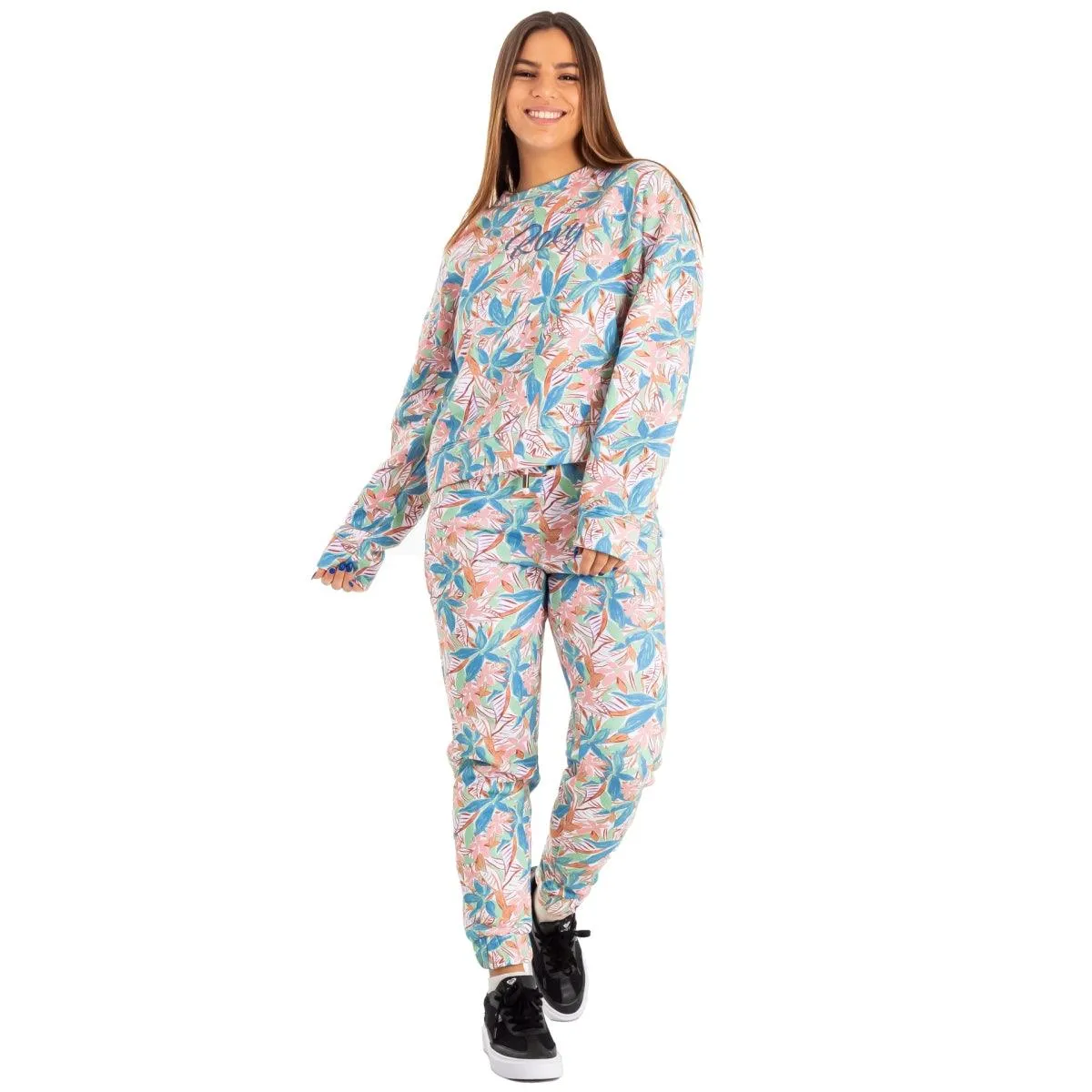 Pantalon Buzo Roxy Off The Beach Les Fleurs Celeste