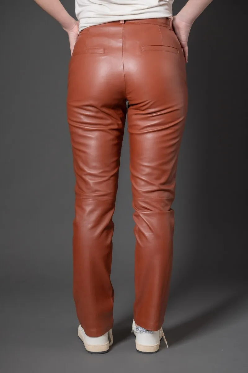 PANTALON CUERO  TOSTADO